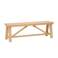 Holzbank Eiche Rechteckig 180x35x45 cm