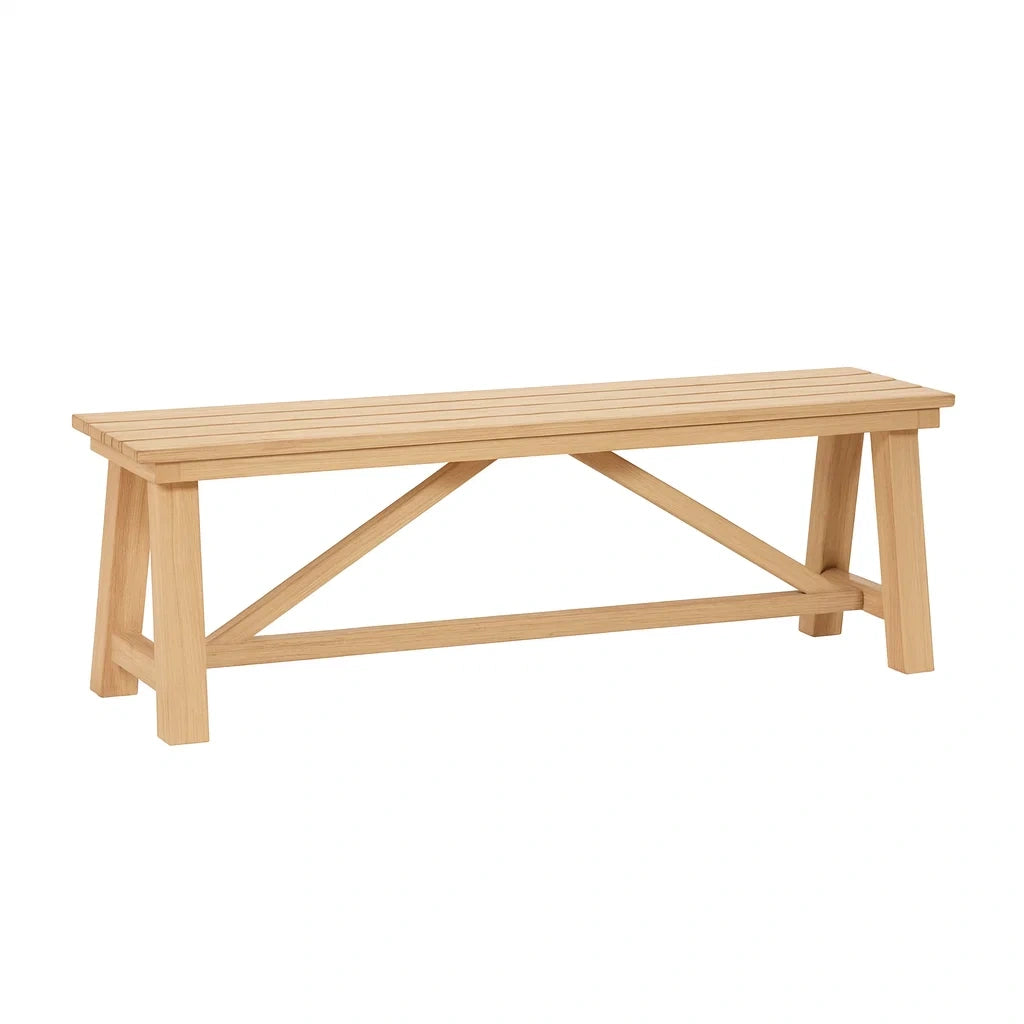 Holzbank Eiche Rechteckig 180x35x45 cm