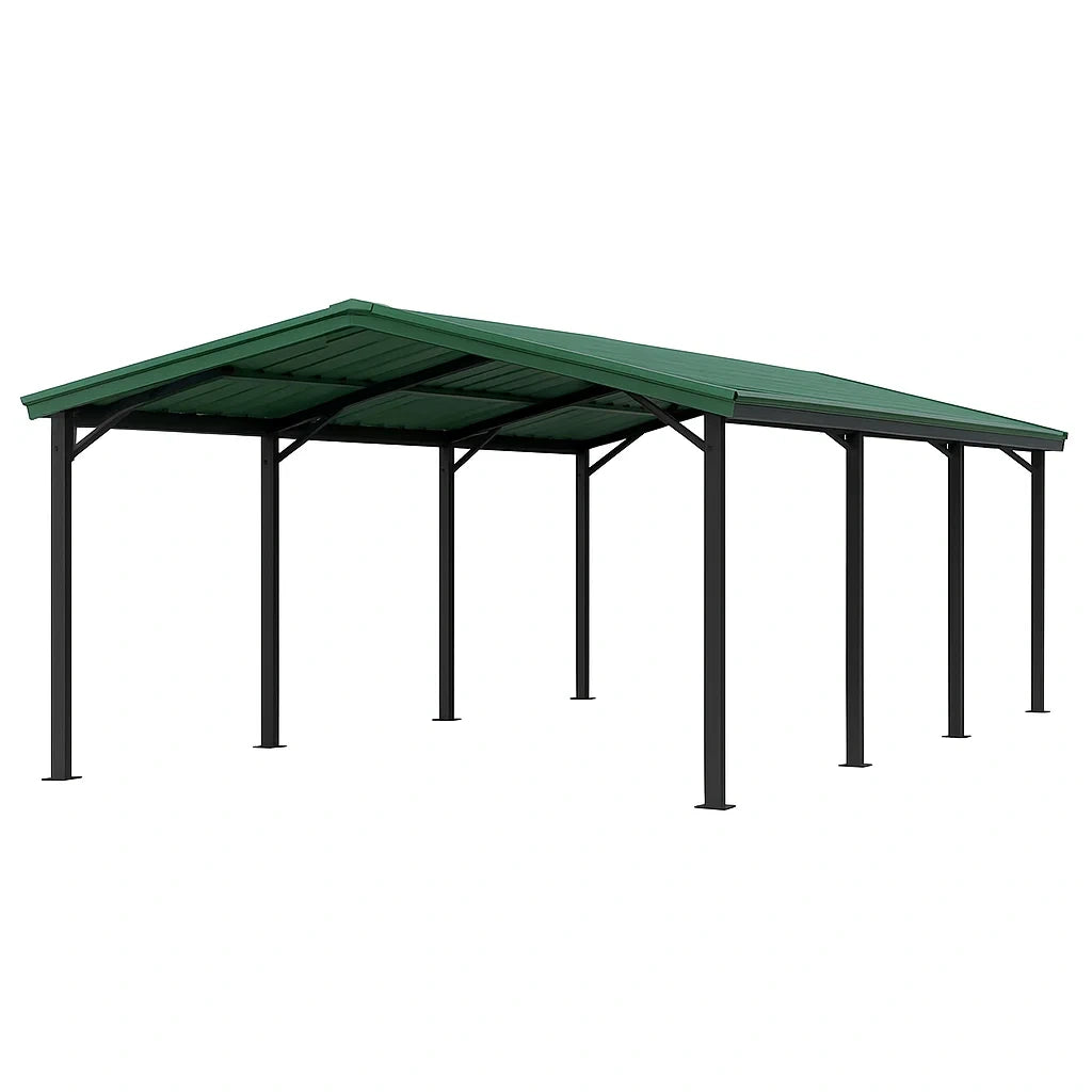 Stahlpavillon mit grünem Dach 600x300x250 cm