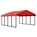 Metall Carport Rot 600x300x250 cm