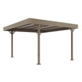 Aluminium Carport mit Polycarbonat Dach 600x300x220 cm Braun