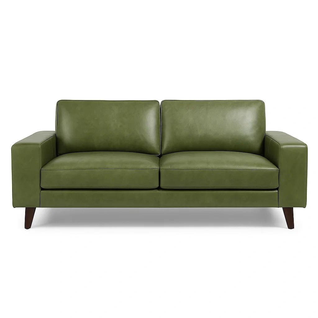 3-Sitzer Sofa Kunstleder Grün