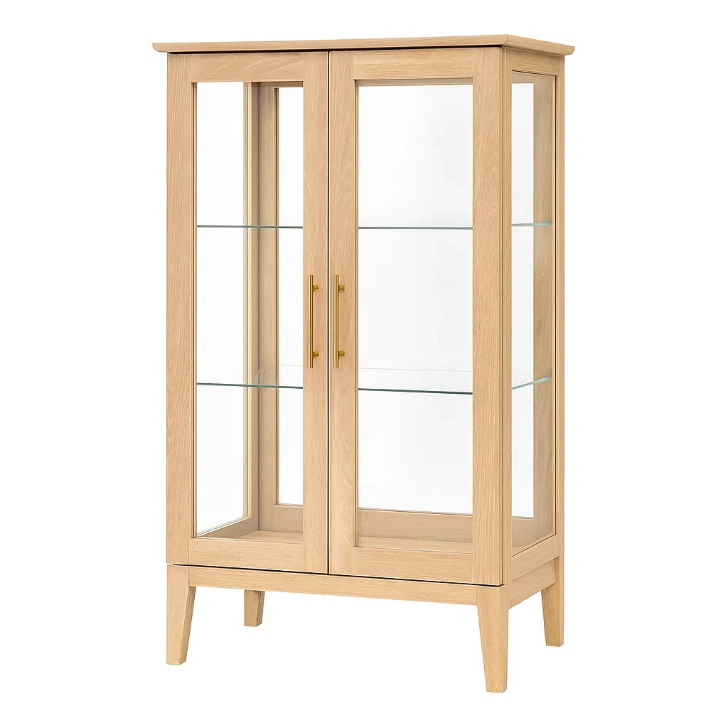 Vitrine aus Eichenholz mit Glastüren 120x80x40cm