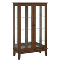 Vitrine Holz Glas Braun 70x30x160 cm