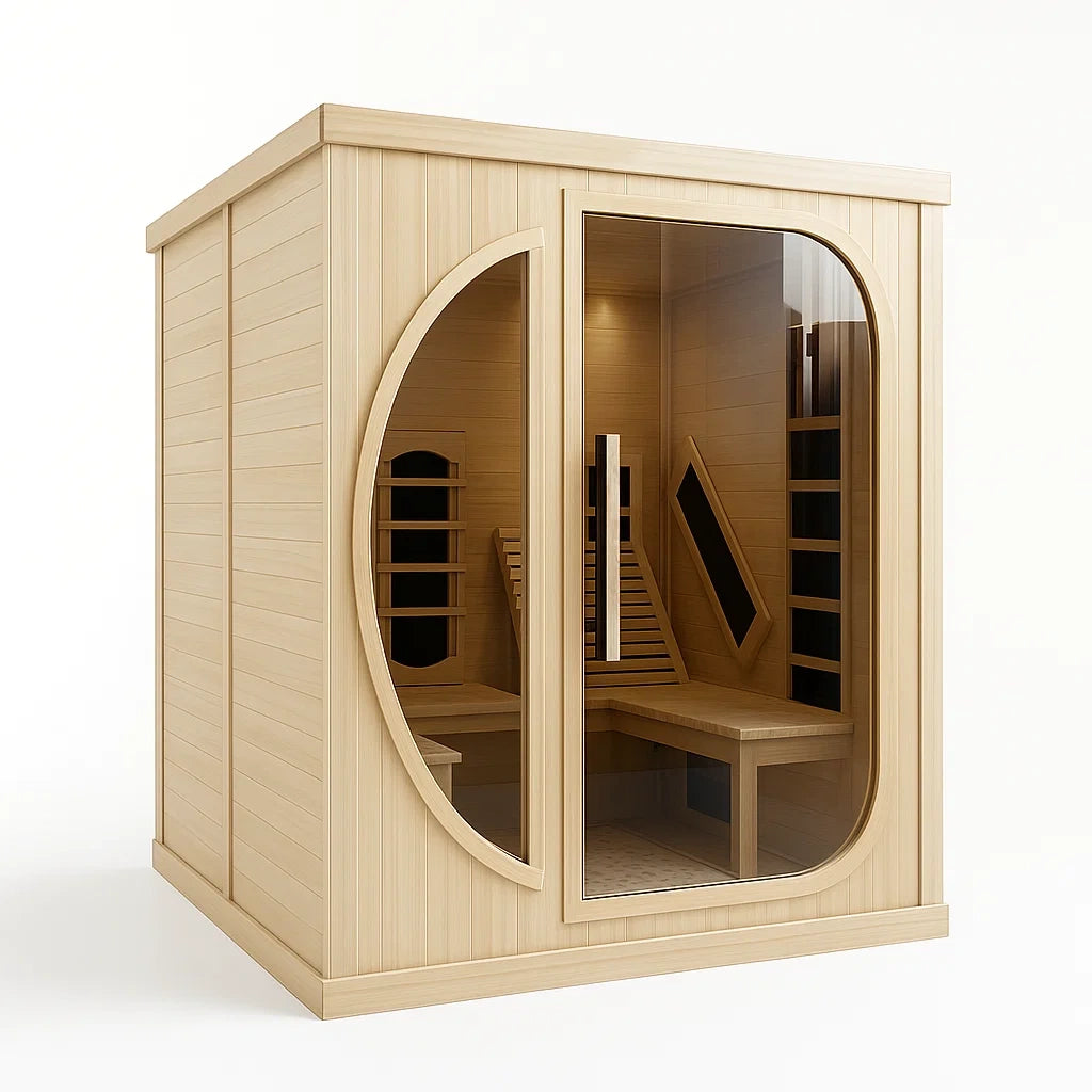 Infrarotsauna aus Zedernholz mit Sicherheitsglas
