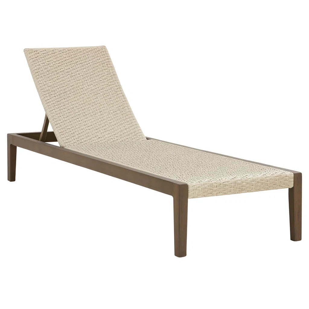Gartenliege Aluminium Holzoptik Beige 200cm