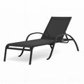 Metall-Sonnenliege Schwarz 200x65x35 cm