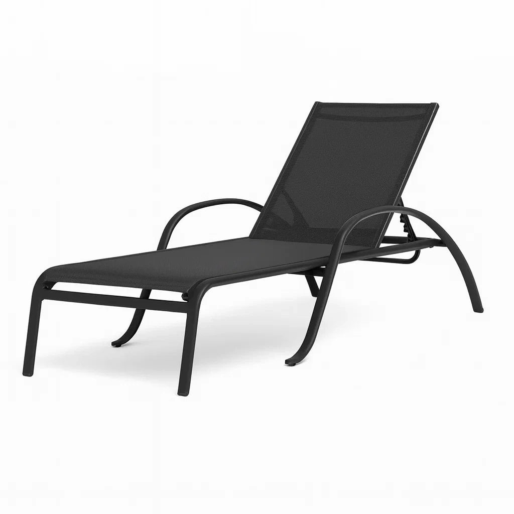 Metall-Sonnenliege Schwarz 200x65x35 cm