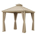 Gartenpavillon Beige Aluminium Polyester 3x3 m