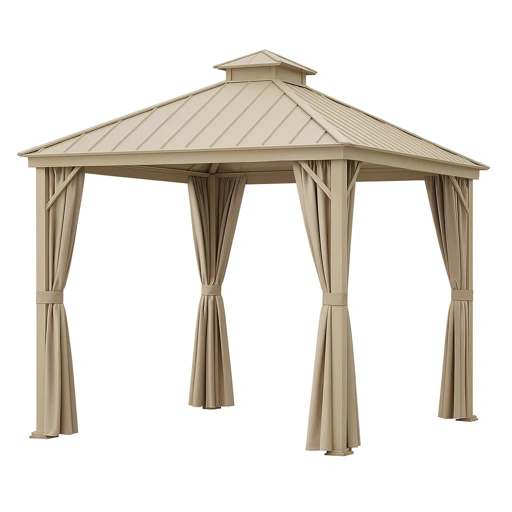 Gartenpavillon Beige Aluminium Polyester 3x3 m